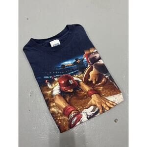 St Louis Cardinals Shirt Small S Navy Blue MLB Baseball Genuine  Logo Tee